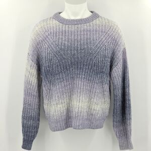 A New Day Chunky Knit Sweater Womens Large Purple Ombre Oversized Fall Winter